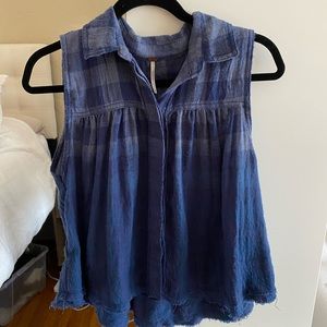 Free people sleeveless flannel